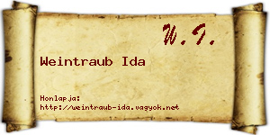 Weintraub Ida névjegykártya