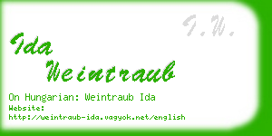 ida weintraub business card